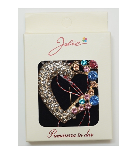 Martisor Brosa Medie, Multicolora, Dimensiune Brosa Aprox 5 cm, Material Metal, Model 9