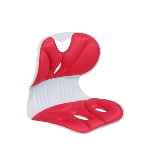 Suport pentru Scaun, Flippy, pentru Corectarea Posturii, Portabil, Ergonomic, Ameliorare Durere, Respirabil, 32x29x28 cm, Marime S, Rosu