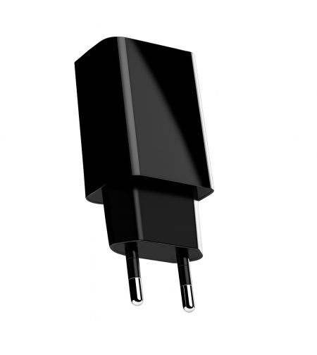 Incarcator Retea Fast Charge pentru Telefon, Flippy, Capat de Incarcare pentru Gadgeturi 5V2A, Port USB-B, Adaptor pentru Telefon Standard UE, Negru