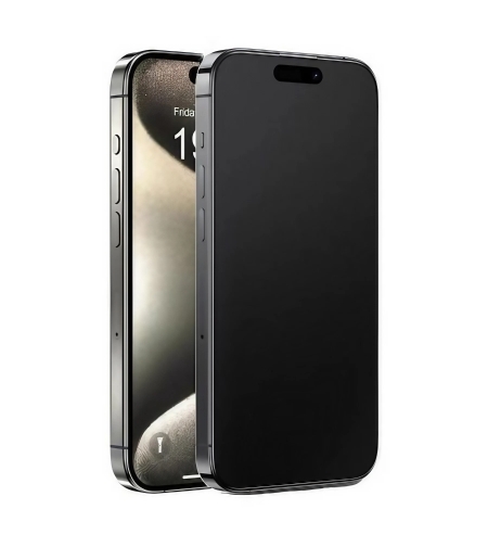 Folie de Protectie, Flippy, pentru iPhone 15, Full Cover, Matte Ceramics 9D, Anti-soc, Anti-amprenta, Margini Negre, Transparent