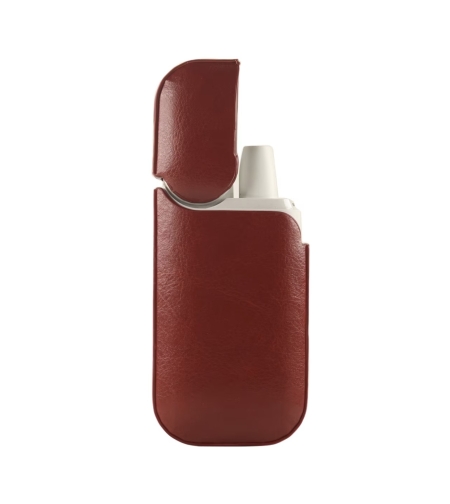 Husa Flippy pentru IQOS 2.4 Plus, Capac de Protectie, Anti Soc si Zgarieturi, din Piele Ecologica, 43 g, 12 x 6 x 2.5 cm, Maro