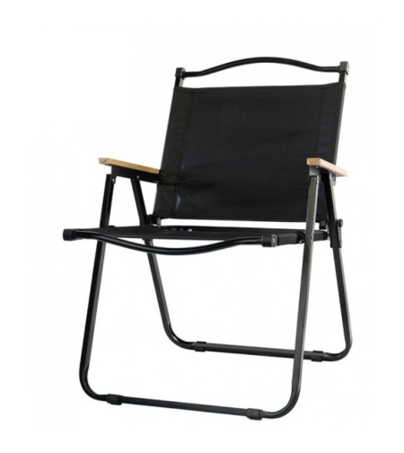 Scaun camping, Aluminiu, Pliabila, Flippy, 52 x 53 x 80 cm, Negru