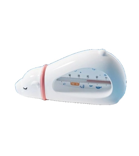Termometru pentru Baie, Flippy, Plutitor, Rezistent la apa, Multifunctional, Model Urs Polar, 15x7.5x4 cm, Alb