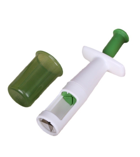 Cutit Feliator pentru Legume si Fructe mici, Flippy, Feliator pentru Rosii Cherry, Feliator pentru Masline, Ustensila de Feliat Fructe si Legume, 18 x 6,5 cm, Verde