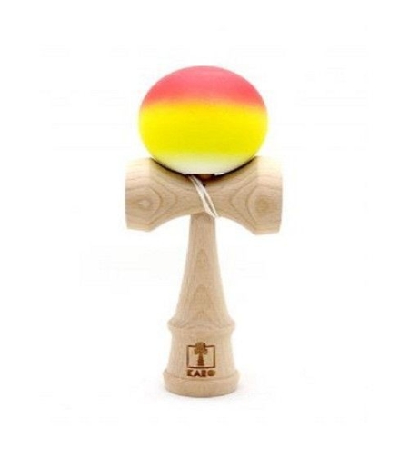 Kendama Karo Grip F3 Cusion Fade Lemn Fag Rosu Galben Alb