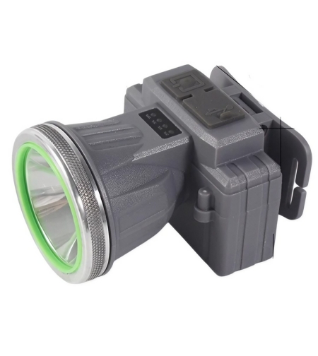 Lanterna LED de Montat pe Cap, Flippy, cu Raza Lunga de Zoom, Reincarcabila USB, Far Telescopic, Rezistent la Apa, Reglabil, pentru Pescuit in Aer Liber, Camping, Lumina Puternica, Lanterna, 8.6x7.5x6.5cm, Gri