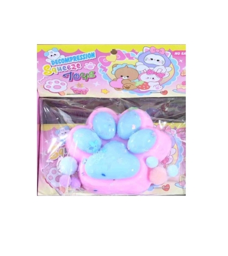 Jucarie Antistres Squishy, Flippy, Labuta de Pisica Squeeze Toys, cu Revenire Lenta, 7.5 cm, Model 270527, Multicolor