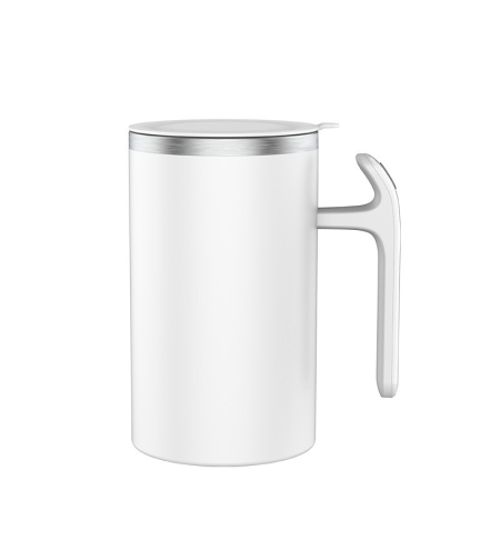 Cana portabila cu mixer incorporat, Flippy, pe baterii, 380 ml, alb