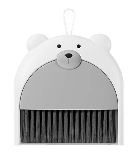 Set Matura si Faras, Flippy, Pentru Birou, din PP, Model Ursulet, 23.5 x 18 cm, Gri