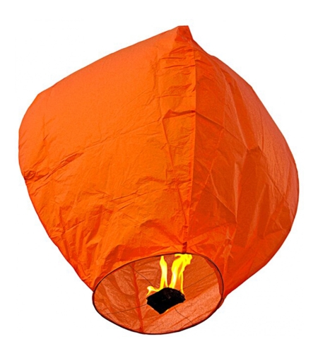 Lampion zburator, Flippy, hartie biodegradabila, Portocaliu