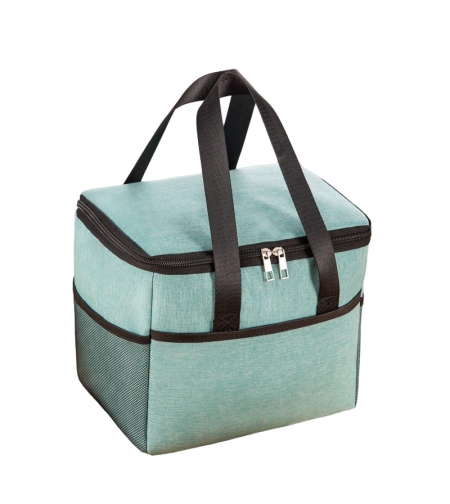 Geanta Termica Flippy pentru Pranz, Compartimente Telefon si Tacamuri, Multifunctionala, Impermeabila, 24x18x21 cm, Verde