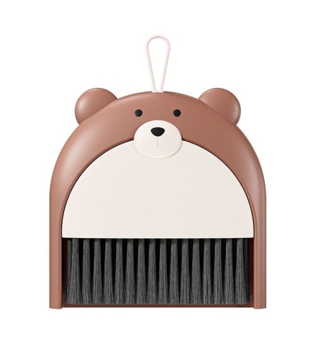 Set Matura si Faras, Flippy, Pentru Birou, din PP, Model Ursulet, 23.5 x 18 cm, Maro