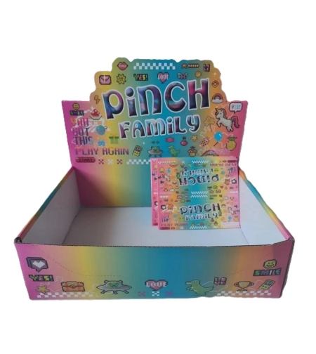 Cutie de Ambalare pentru Set 12 Jucarii Antistres Squishy, Flippy, din Carton, 14 x 14 x 14 cm, Multicolor