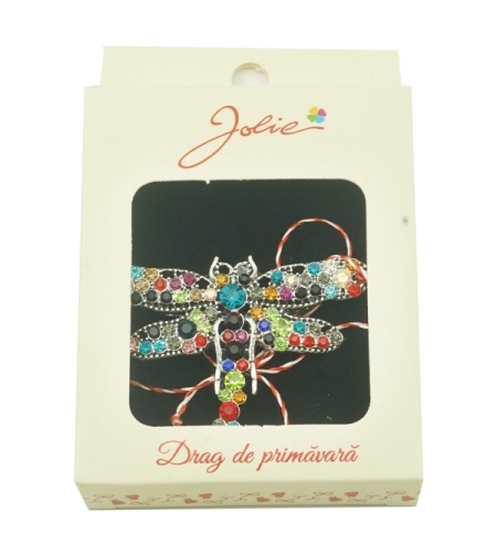 Brosa Multicolora Jolie model Libelula Pietre