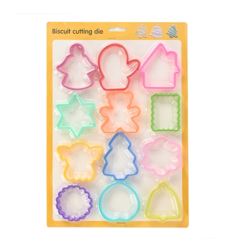 Set 12 forme pentru prajituri Flippy, material polipropilena, diverse forme, pentru orice ocazie,  adancime 1.6 cm, 23.3 x 33.5 x 1.8 cm, multicolor