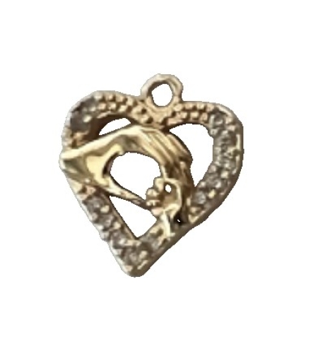 Bratara Placata cu Aur 24k Inima Contur Pietre