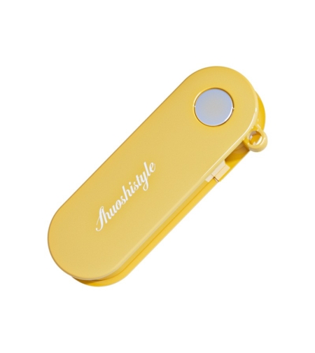 Peeler pentru Legume si Fructe, Flippy, 3.6 x 9.1 cm, Multifunctional, Curatator Pliabil, din ABS si Otel Inoxidabil, Galben