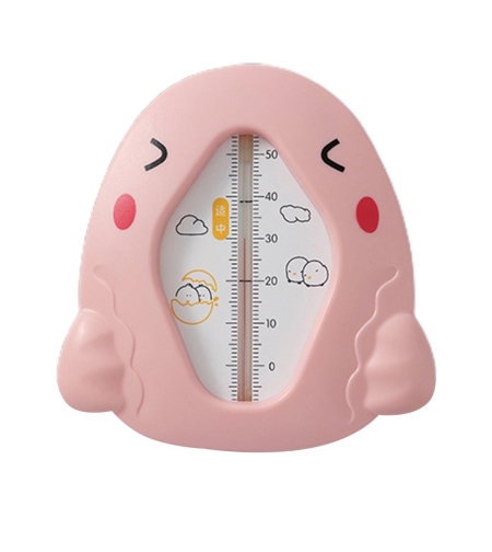 Termometru pentru Baie, Flippy, Plutitor, Rezistent la apa, Multifunctional, Model Gaina, 10.5x10.5x2.5 cm, Roz