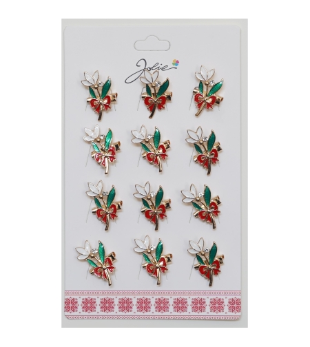 Set 12 Brose Martisor Primavara Floare cu Fundita