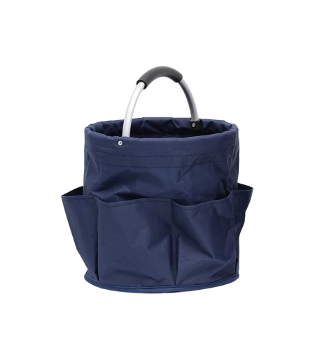Geanta Cos pentru Scule de 17L, Flippy, Buzunare Exterioare, Cos de Picnic Portabil, Cos pentru Plaja, Cos pentru Curatenie, din Material Oxford 600 D, 28 x 28 x 28 cm Albastru marin