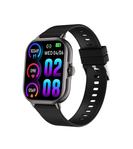 Ceas Smartwatch, Flippy, Editia H15, Apeluri Bluetooth, Afisaj 1.81 inch, Rezolutie 240 x 284, Puls, Siri, Baterie 180 mAh, Negru