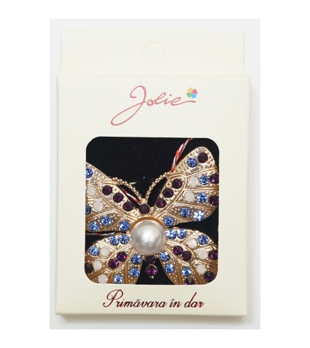 Martisor Brosa Medie, Multicolora, Dimensiune Brosa Aprox 5 cm, Material Metal, Model 8