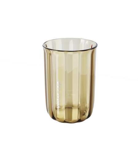 Cana de Apa pentru Clatit, Flippy, pentru Periuta de Dinti, 200 ml, 10.4 x 7.3 cm, Maro Transparent