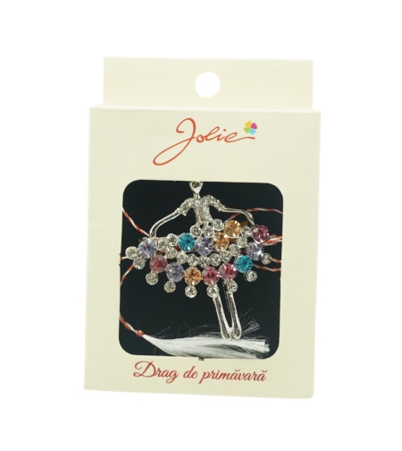 Brosa Multicolora Balerina cu Pietre