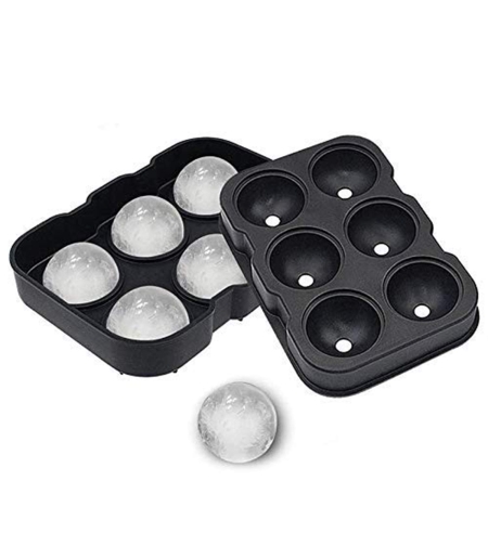 Forma pentru Gheata, Flippy, 6 Forme Sferice, din Silicon, 17 x 12 x 6 cm, Negru