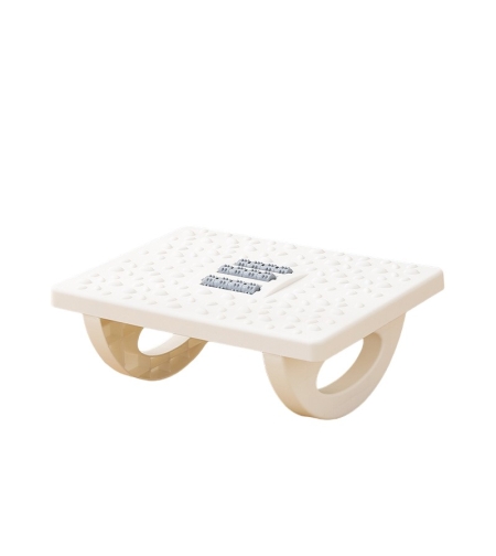 Suport Ergonimic pentru Picioare, Flippy, Plastic, cu Role de Masaj pentru Talpi, pentru Birou, Usor de Transportat, Detasabil, 33.5x24x12 cm, Alb