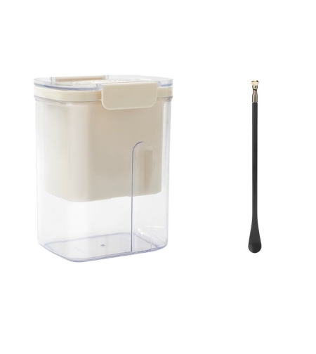 Kit Presa Pentru Branza, Flippy, Filtru de Iaurt, Strecuratoare de Iaurt Grecesc, Filtru de lapte, 18x9.7x13 cm, Lingura Neagra 20x1.6 cm, Alb
