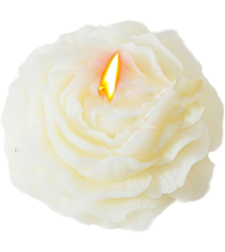 Lumanare Parfumata, Flippy, Model Trandafir, Ardere 10h, 70 g, 7.5 x 3.5 cm, Parfum de Tuberoza, Alb