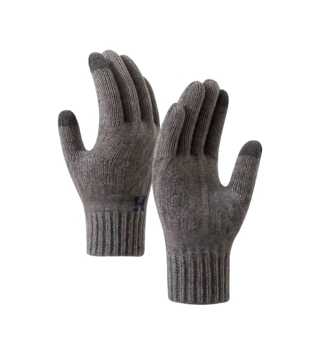 Manusi de Barbat, Flippy, Model H, Functie Touchscreen (ecran tactil), Material Acril Tricotat, Manseta Elastica, Interior Catifelat, Marime Universala, Gri Inchis