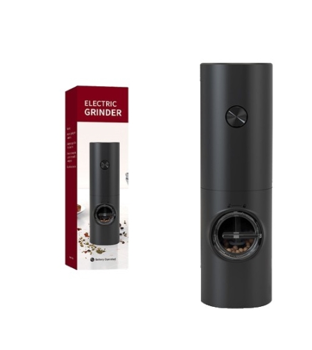Rasnita Electrica pentru Cafea si Condimente, Flippy, Cutit de Macinare din Otel Inoxidabil, Incarcare cu Baterii, Optiuni Diferite de Macinare, Usor de Manevrat, 18x5.5cm, Negru