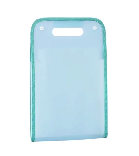 Suport Vertical pentru Hartii A4, Flippy, Suport Portabil pentru Hartie A4 cu Maner, PP, pentru Depozitare Hartii si Documente, 37x24.3 cm, Albastru