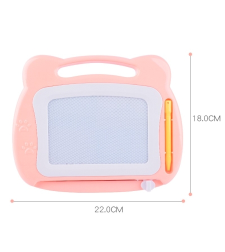 Tabla Magnetica pentru desen Flippy, Pix, forma dreptunghi, dimensiuni 23x17 cm, Dezvolta Creativitatea, cu picioare suport, Portocaliu