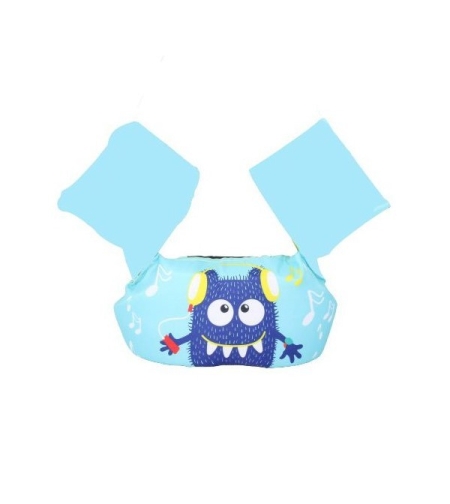 Vesta de salvare pentru copii cu aripioare de inot, Flippy, Albastru, Model monstru
