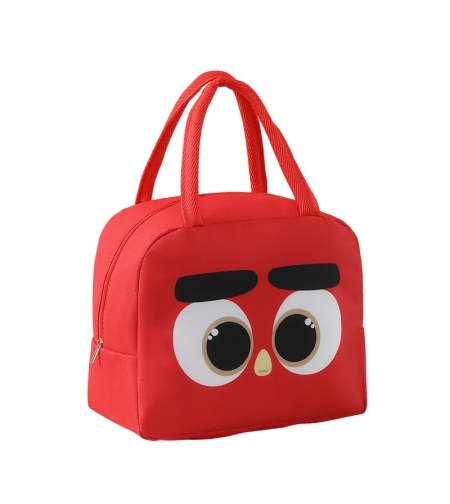 Geantă Frigorifică, Flippy, cu Desene Animat, Portabilă pentru Copii, de Prânz, din Pânză Oxford, 22x14x19 cm, Model Pasare, Rosu
