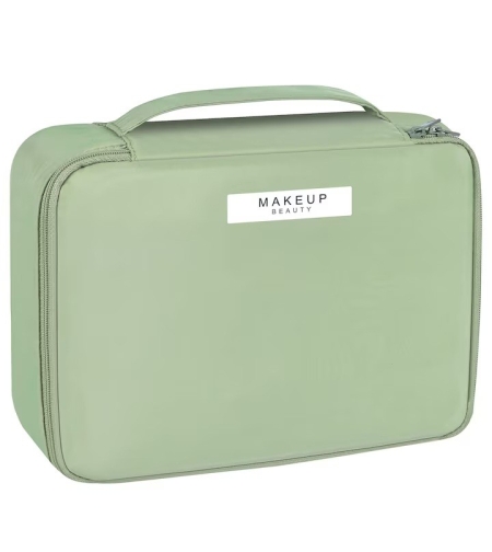 Geanta de Calatorie, Flippy, pentru Cosmetice si Articole de Toaleta, Material Impermeabil, 2 in 1, Portfard Interior Detasabil, 23 x 16 x 8 cm, Verde