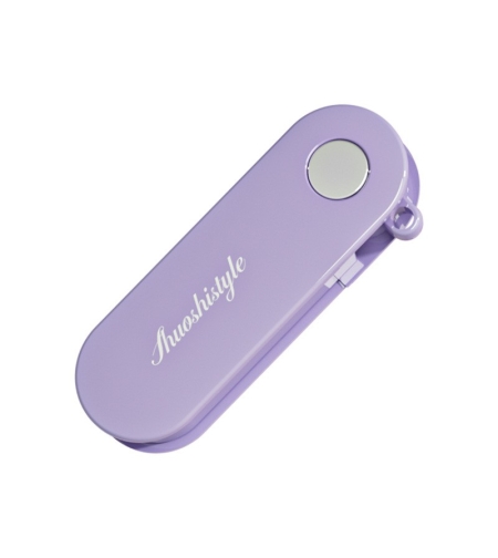 Peeler pentru Legume si Fructe, Flippy, 3.6 x 9.1 cm, Multifunctional, Curatator Pliabil, din ABS si Otel Inoxidabil, Mov