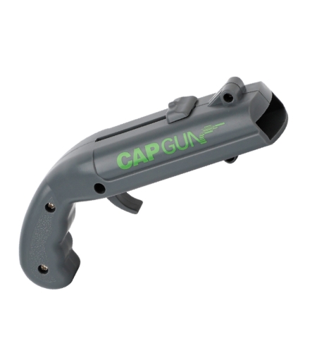 Deschizator de sticle, Flippy, Model Pistol, Plastic, ABS, pentru Dopuri Metalice, 13 x 6 x 3.7 cm, Gri