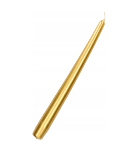 Lumanare Decorativa, Flippy, pentru Masa, 25 cm, din Parafina, fara Fum, Ardere 7.5h, Auriu