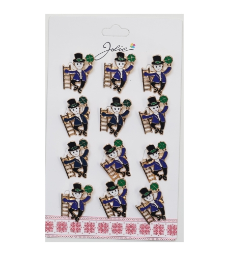 Set 12 Brose Martisor Primavara Cosar pe Scara si Trifoi