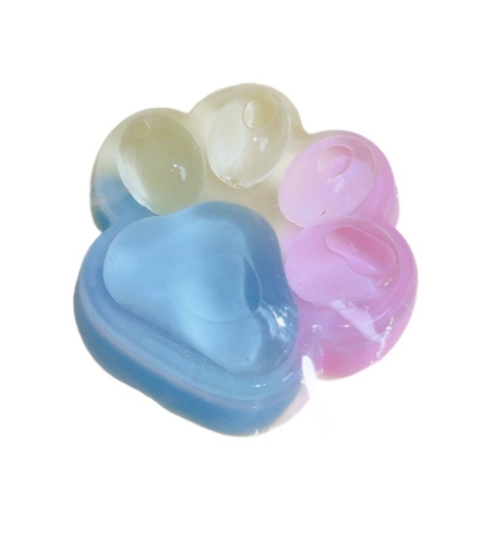 Jucarie Antistres Squishy, Flippy, cu Revenire Lenta, Squeeze Pinch Family, Model Cat Paw, 12.5x10.5 cm, 220g, Ambalaj Transparent, Model 024, Multicolor
