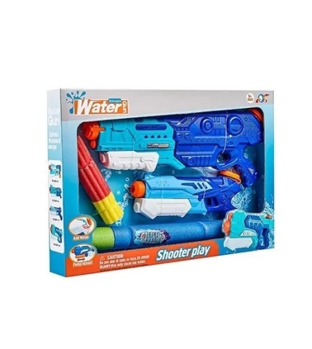 Set 2x Pistol cu Apa pentru Copii, Flippy, 6ani+, Albastru, 1x 900 ML +  1x 300 ML