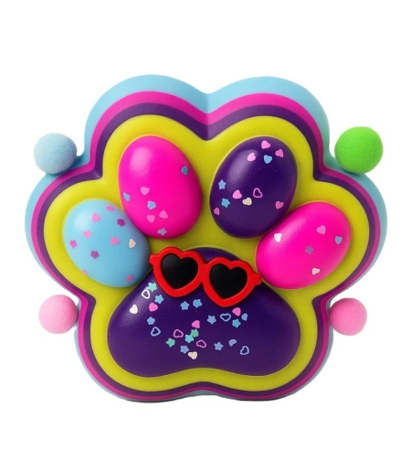 Jucarie Antistres Squishy, Flippy, cu Revenire Lenta, Squeeze Toys, Model Cat Paw, 12.5x10.5 cm, 220g, +3 Ani, din TPR, Model 5, Multicolor