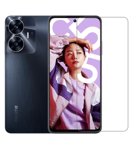 Folie Sticla Securizata pentru Realme C55, Flippy, Sticla de protectie Compatibila cu Realme C55, 2.5D, HD, Transparenta