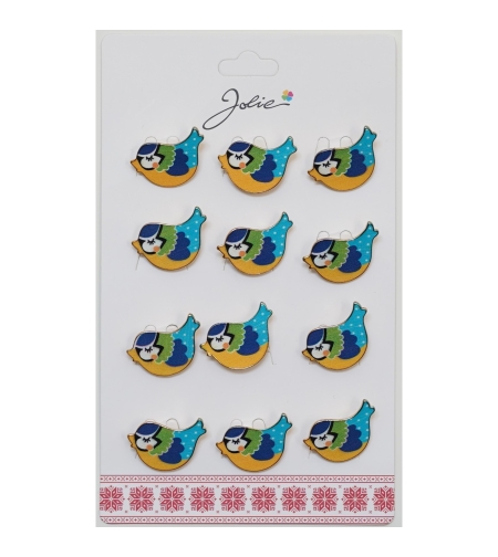 Set 12 Brose Martisor pentru Copii Pasare Vrabie