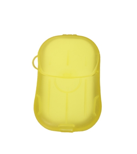 Mini Cutie de Sapun din Hartie, Flippy, de Unica Folosinta, Portabila, Potrivit pentru Calatorii, 20 foite, Galben