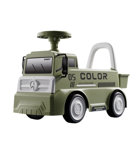 Mașinuță pentru copii, Flippy, 3 ani, Model Camion, Sport, Claxon, Cutie Depozitare, 62x26x40 cm, Verde